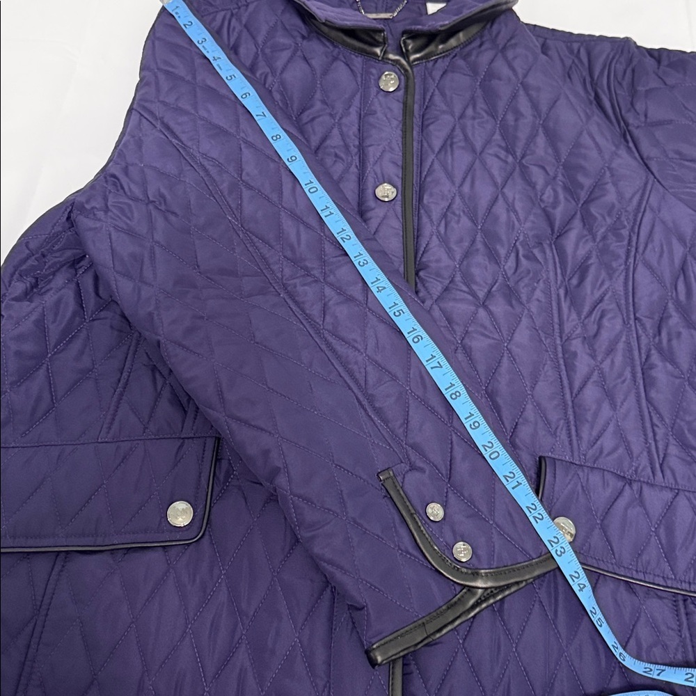 Chico's Deep Blue Quilted Puffer Jacket - Picture 5 of 5